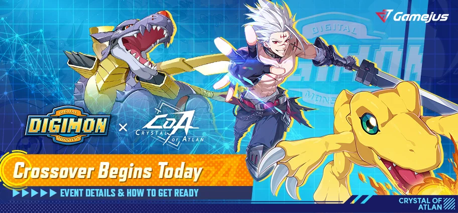 Crystal of Atlan x Digimon Adventure Crossover Begins Today – Event Details & How to Get Ready